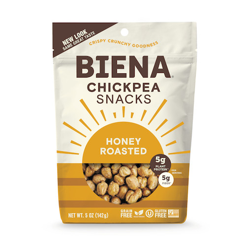 Biena Snacks Honey Roasted Chickpeas, 5 Ounces, 8 Per Case